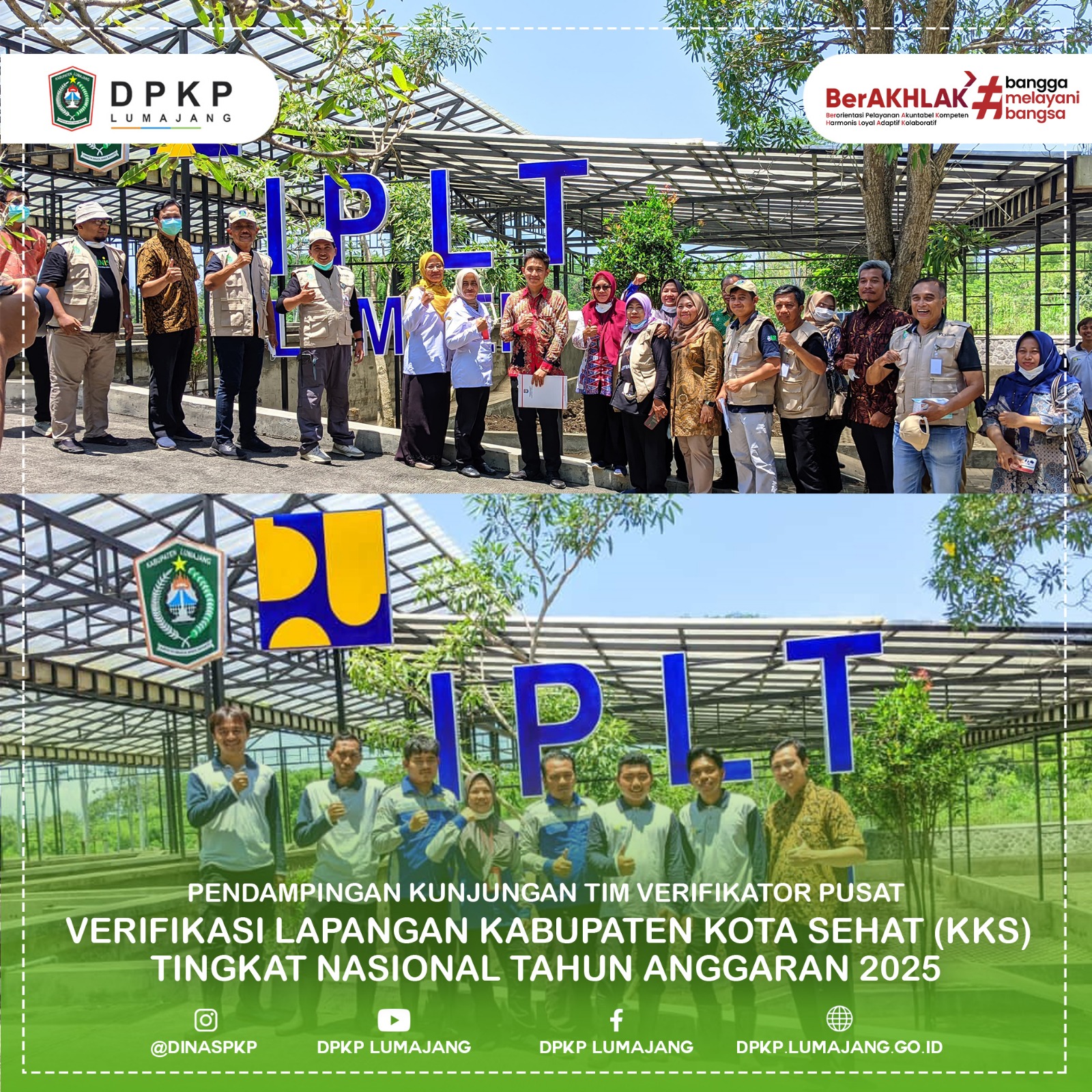 Kunjungan Tim Verifikator Pusat dalam kegiatan Verifikasi Lapangan Kabupaten Kota Sehat (KKS) Tingkat Nasional Tahun Anggaran 2025