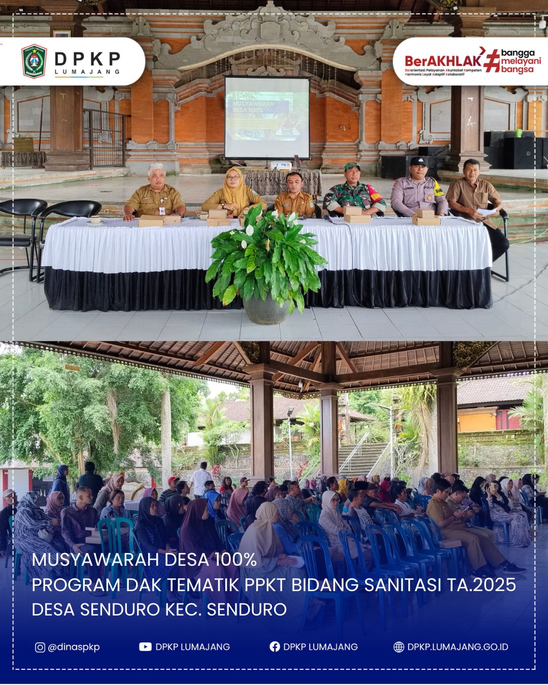 Musyawarah Desa 100% Program DAK Tematik PPKT Bidang Sanitasi TA. 2025 Desa Senduro Kec. Senduro