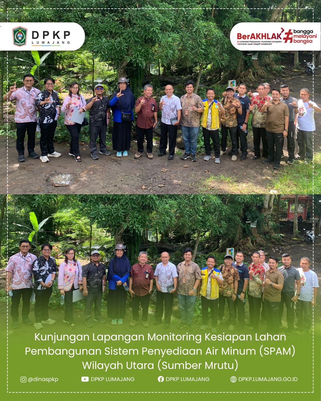 Kunjungan Lapangan Monitoring Kesiapan Lahan Pembangunan Sistem Penyediaan Air Minum (SPAM) Wilayah Utara (Sumber Mrutu)