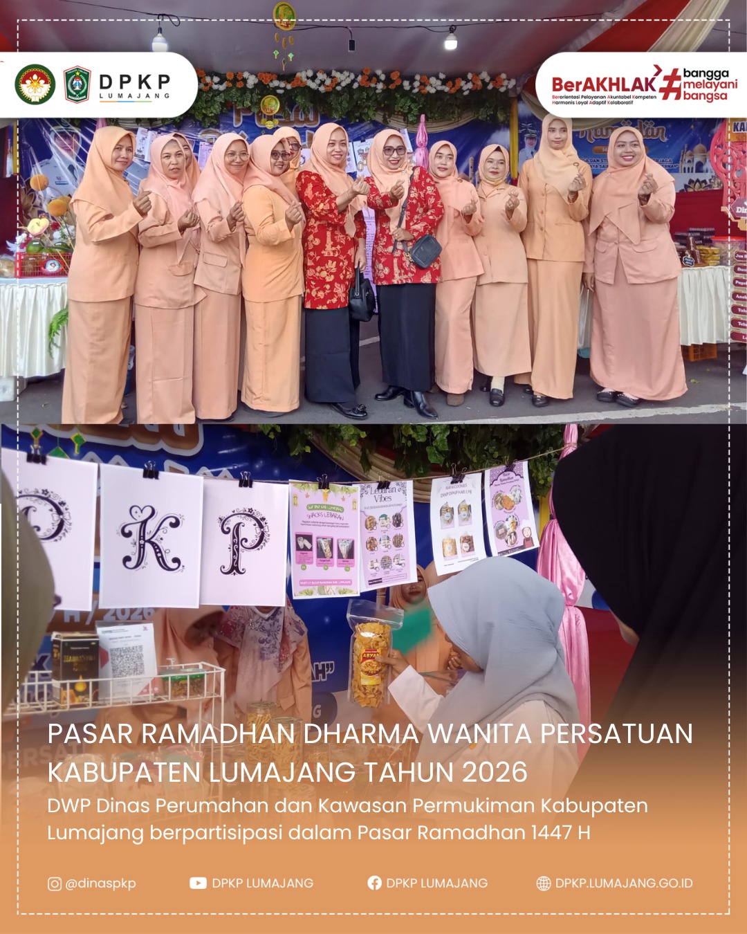 DWP Dinas Perumahan dan Kawasan Permukiman turut berpartisipasi dalam Kegiatan Pasar Ramadhan DWP Kabupaten Lumajang