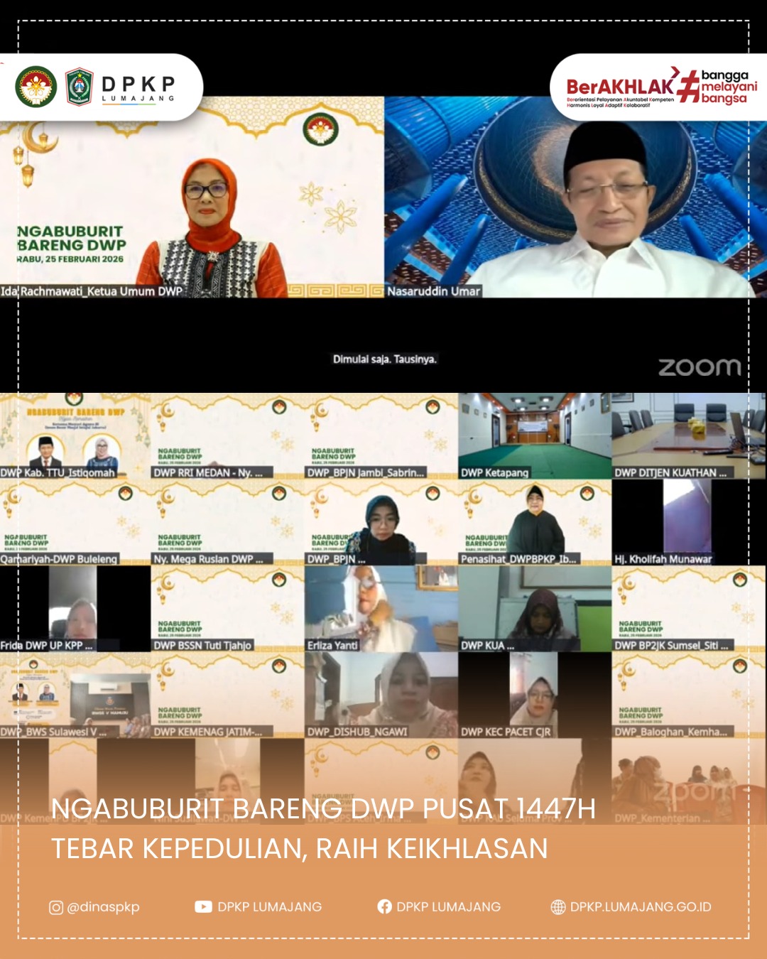 Ngabuburit Bareng DWP Pusat 1447H Tebar Kepedulian, Raih Keikhlasan