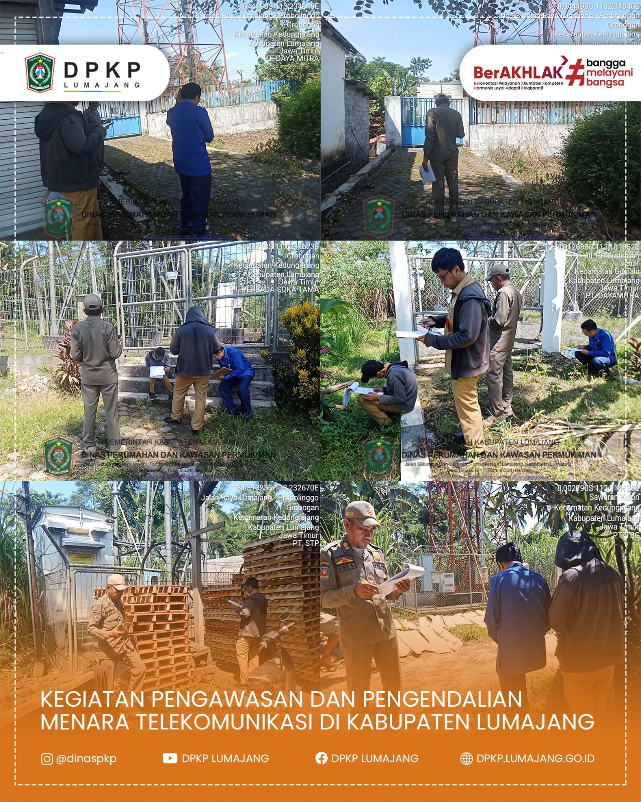 kegiatan pengawasan dan pengendalian menara telekomunikasi yang berdiri di wilayah Kabupaten Luma
