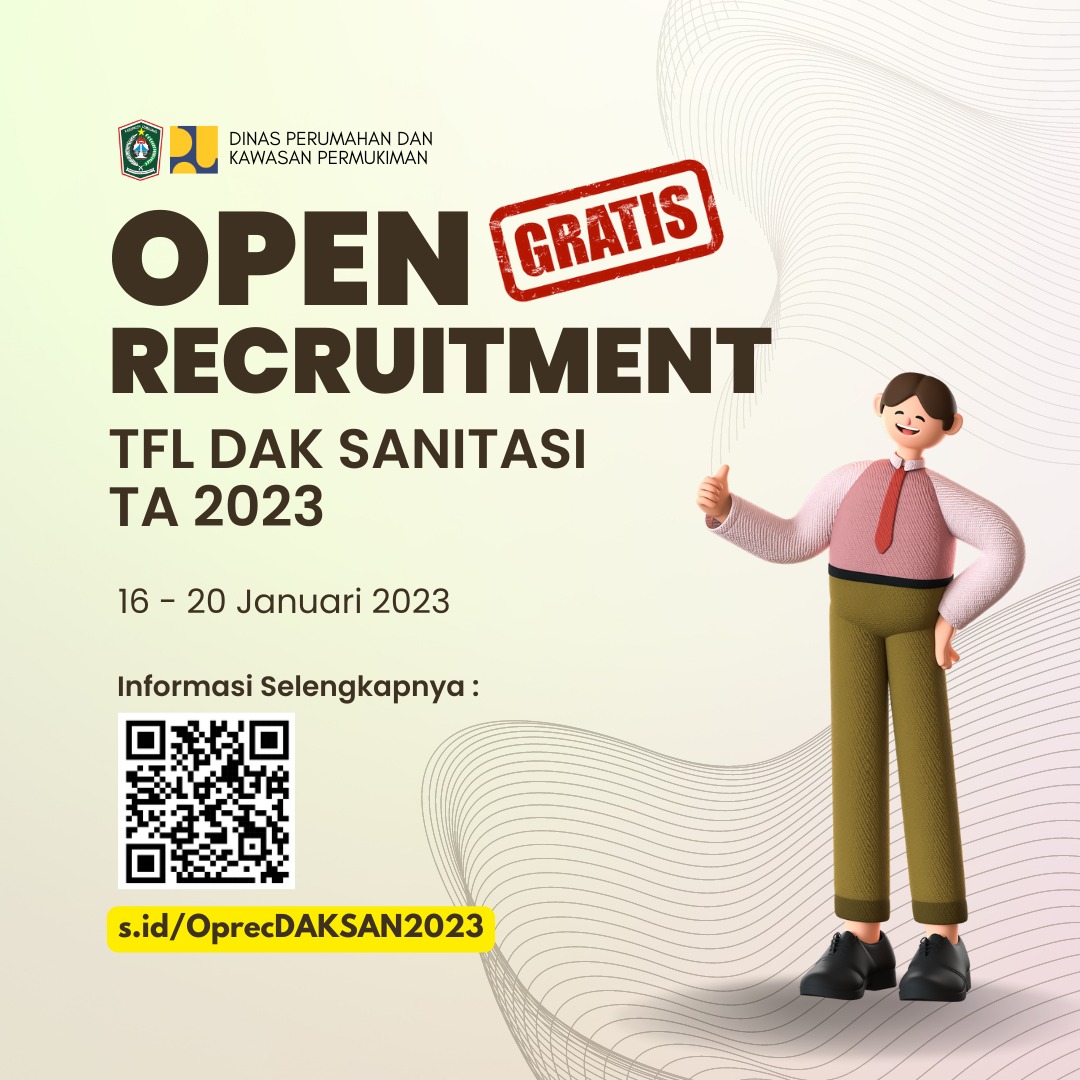 REKRUTMEN TENAGA FASILITATOR LAPANGAN PROGRAM DAK SANITASI TA 2023 DPKP