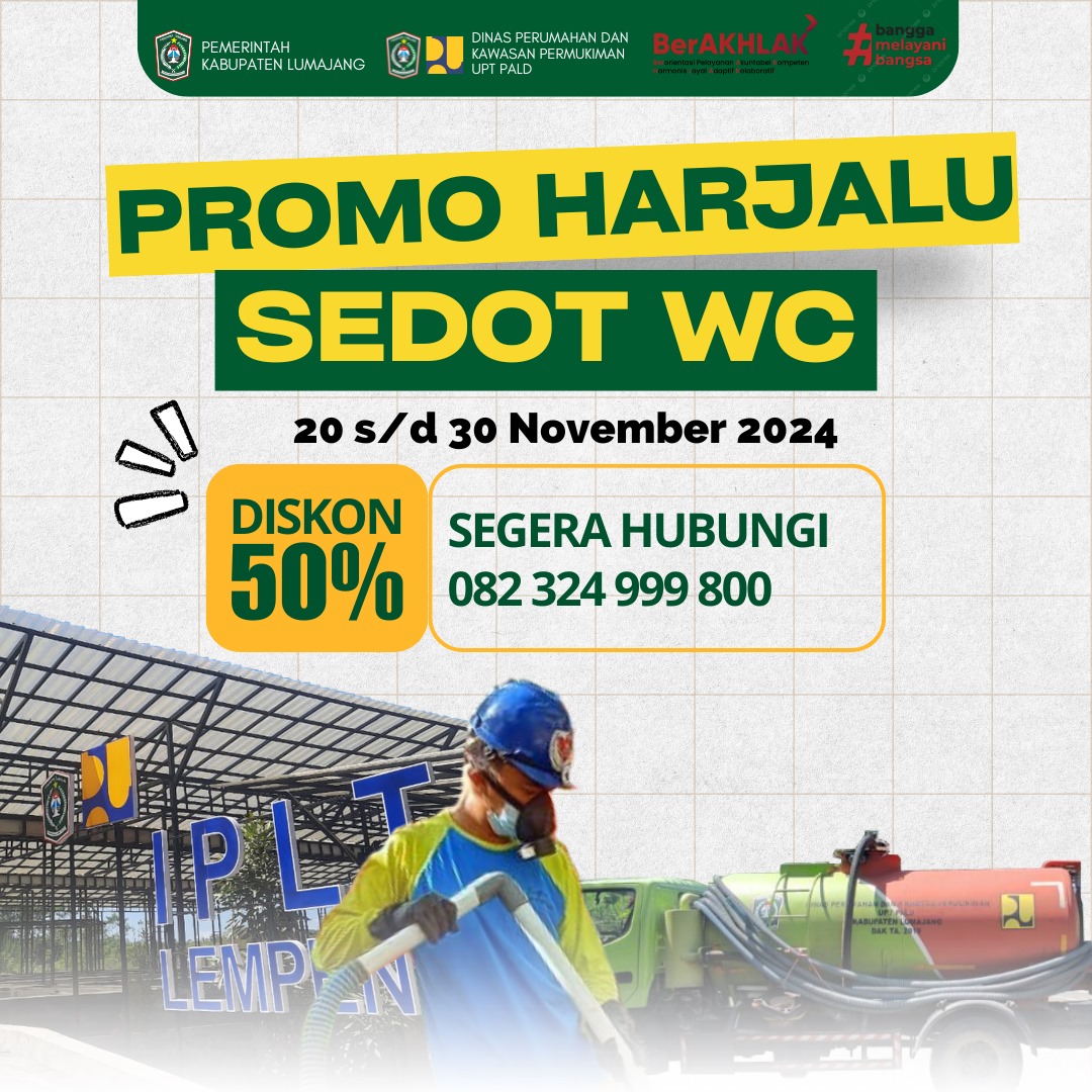 Promo Sedot Lumpur Tinja/ Sedot WC Lumajang 